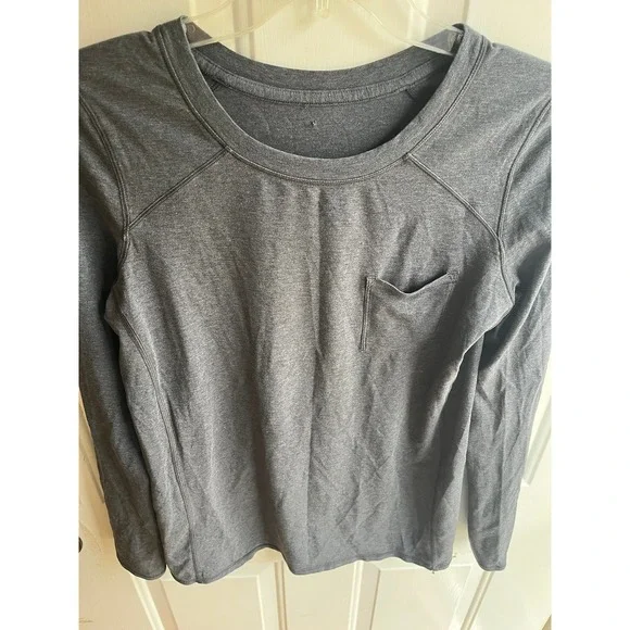 Lululemon Women's Find Your Zen Crew‎ Neck Long Sleeve in Heathered Dark Grey 8 - Picture 3 of 6